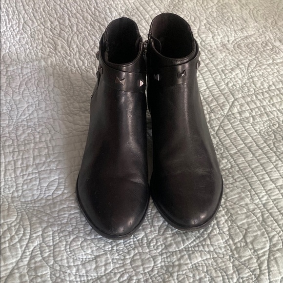 Black Ankle Boots with Studded Detail - Picture 4 of 8